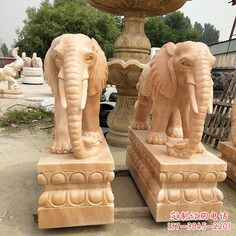 山西大象石雕艺术品