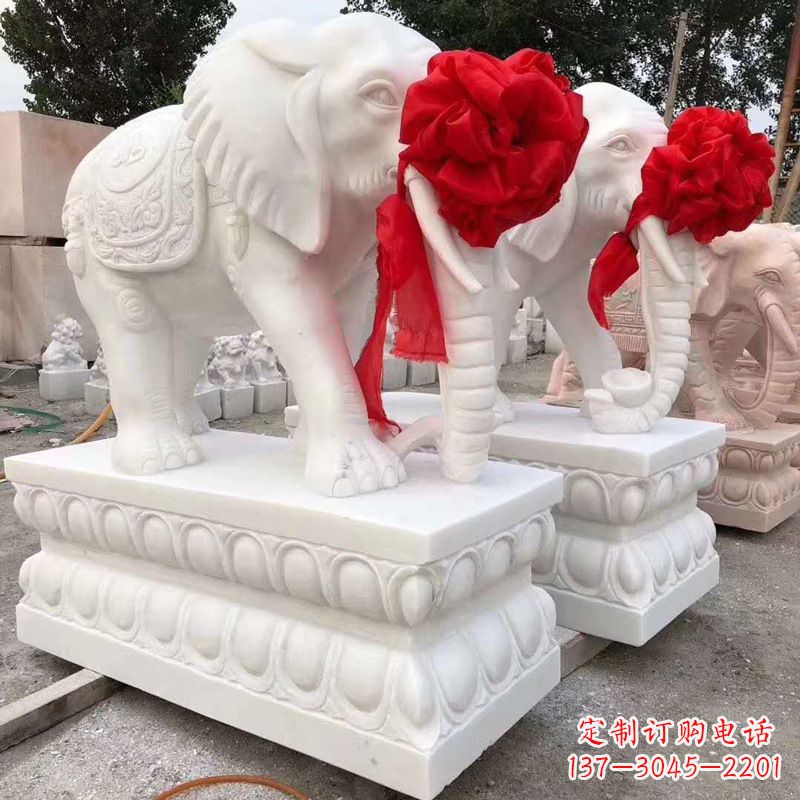 山西大象形象石雕塑