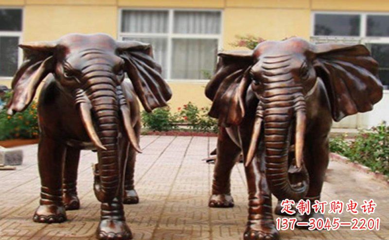山西大象铜雕广场动物雕塑 (2)