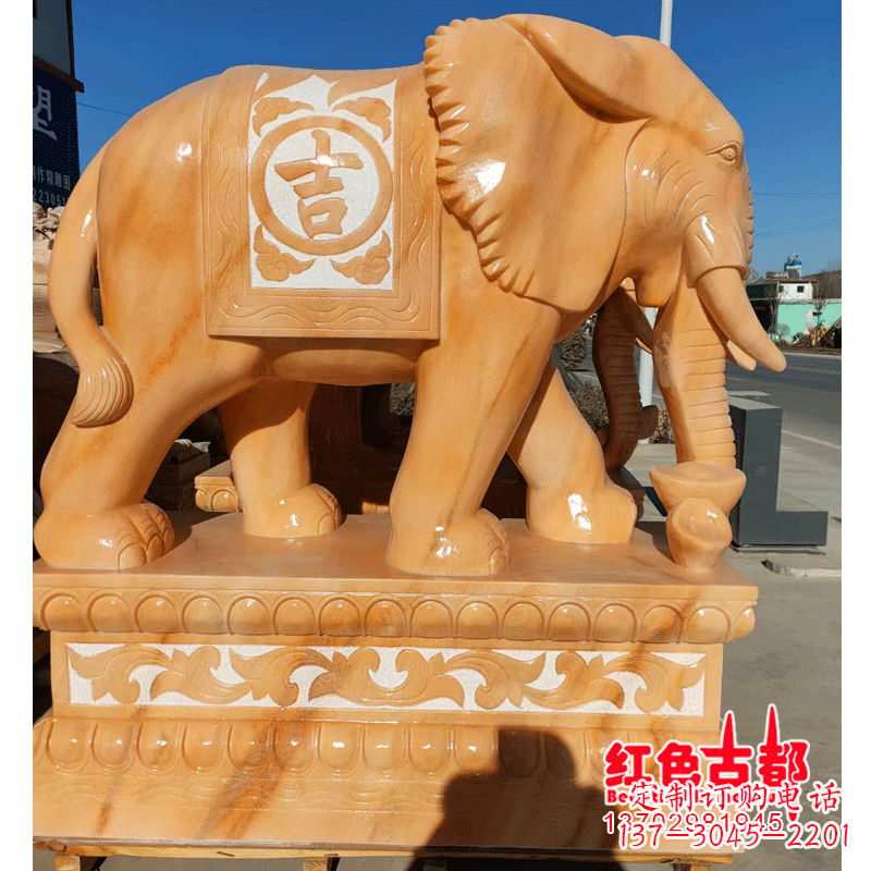 山西大象头型石雕
