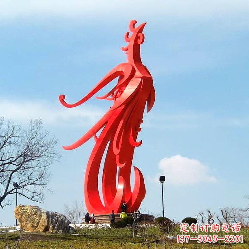 山西凤凰不锈钢雕塑,增添景区魅力