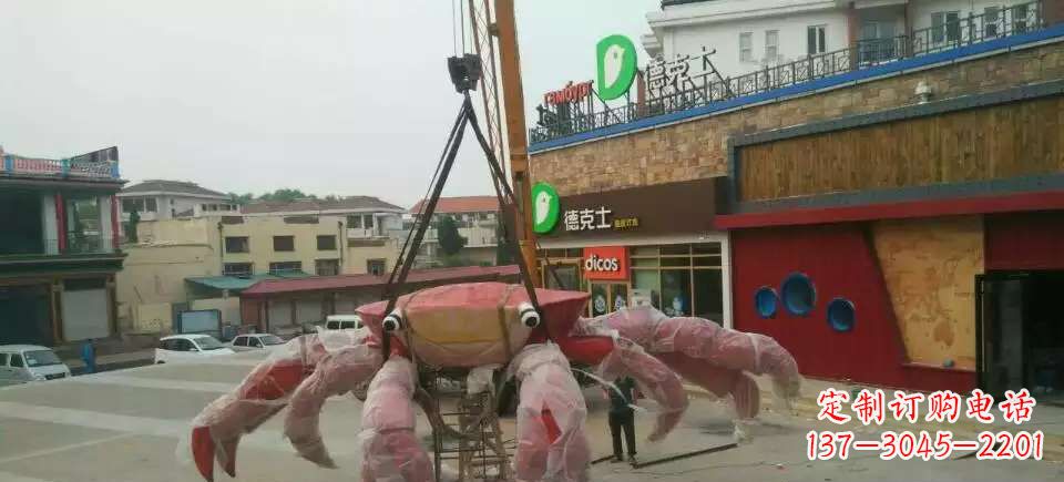 山西11英寸不锈钢螃蟹雕塑
