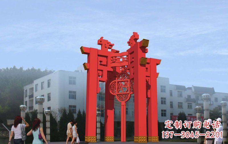 山西不锈钢灯笼雕塑