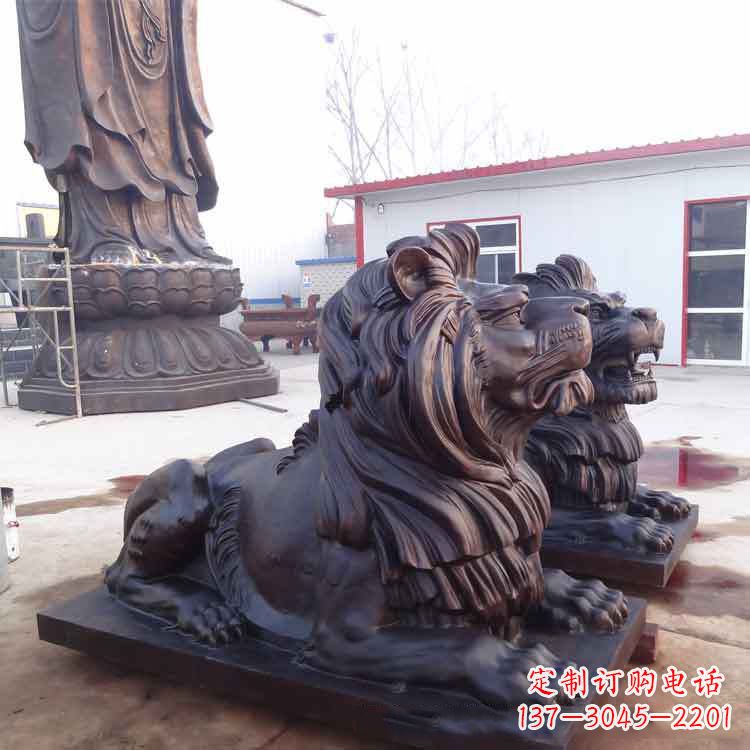 山西大型纯铜汇丰狮子
