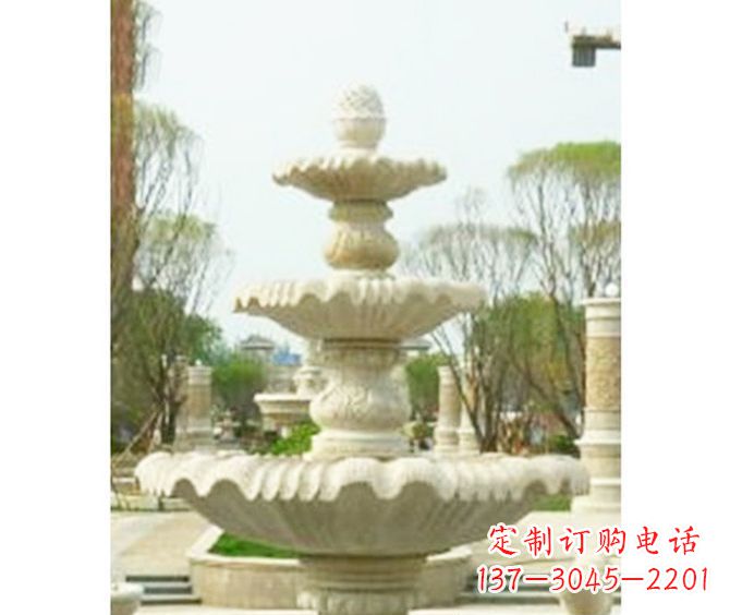 山西大型多层喷泉石雕 (3)