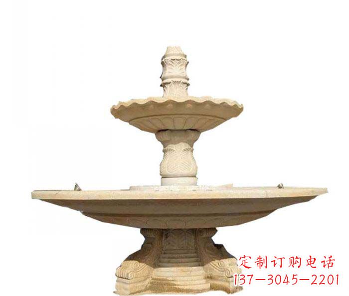 山西 多层喷泉石雕装置