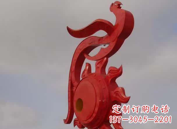 山西大型古代凤凰不锈钢雕塑