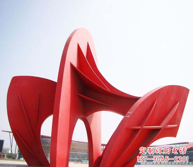 山西大型广场不锈钢抽象拱门雕塑