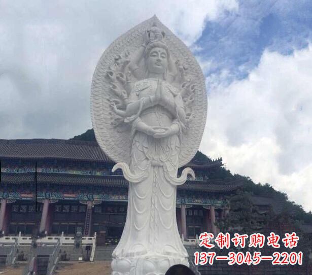 山西大型汉白玉观音雕像
