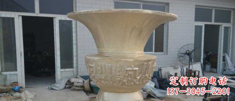 山西高品质大型花盆铜雕