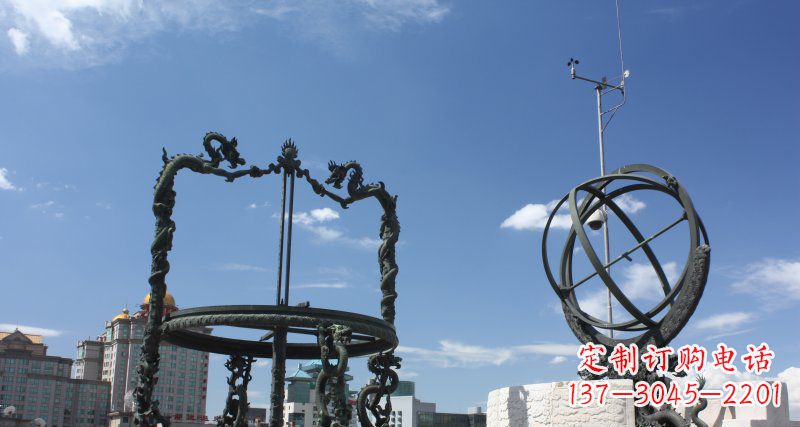 山西大型浑天仪广场景观铜雕