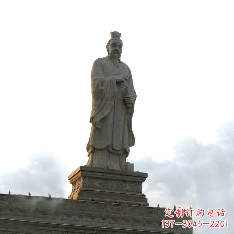 山西大型孟子景观雕塑-景区广场历史文化名人塑像