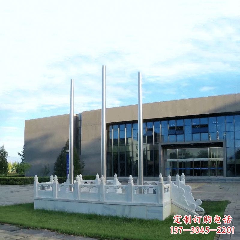 山西大型石雕广场升旗台