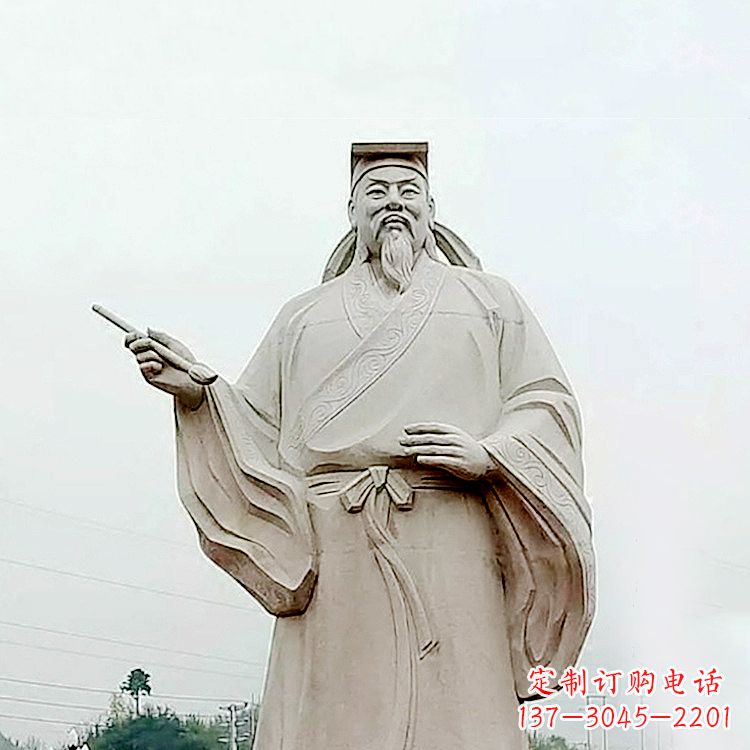 山西精美石雕王羲之景观雕塑