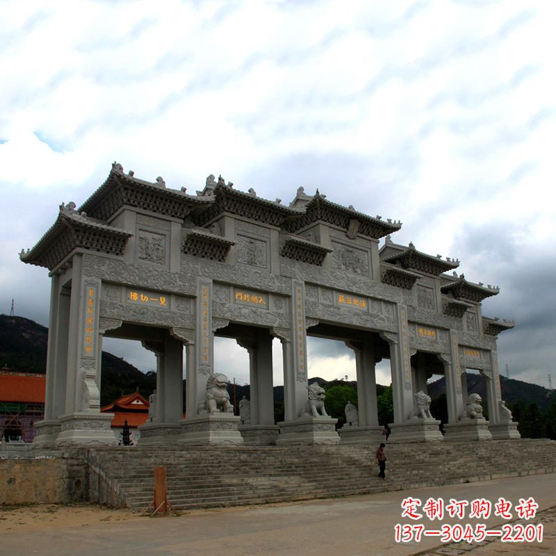 山西大型牌楼雕塑制作