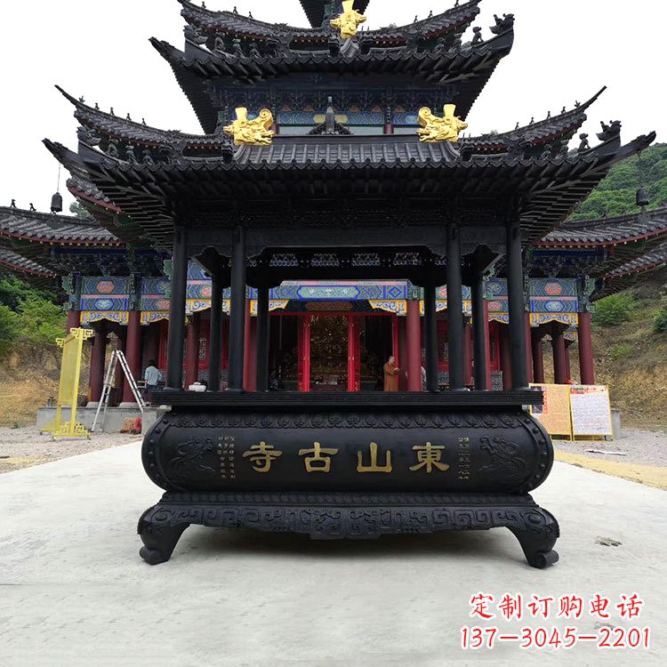 山西优雅古典大型香炉雕塑