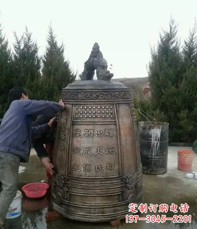 山西大型铜钟寺庙铜雕