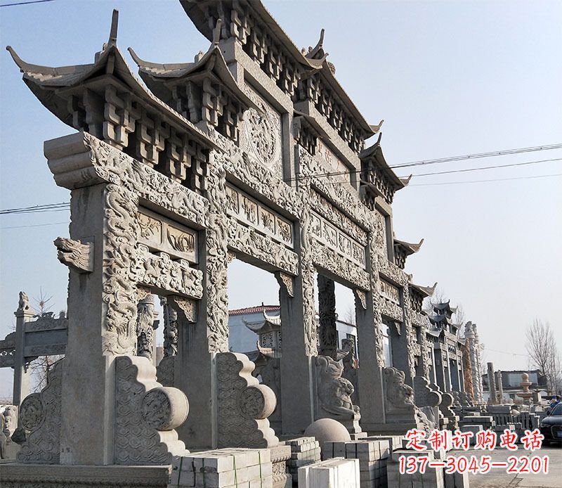 山西中国古典牌坊石雕定制