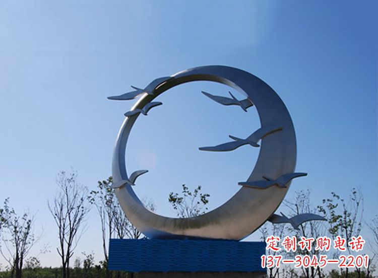 山西大雁不锈钢景观雕塑