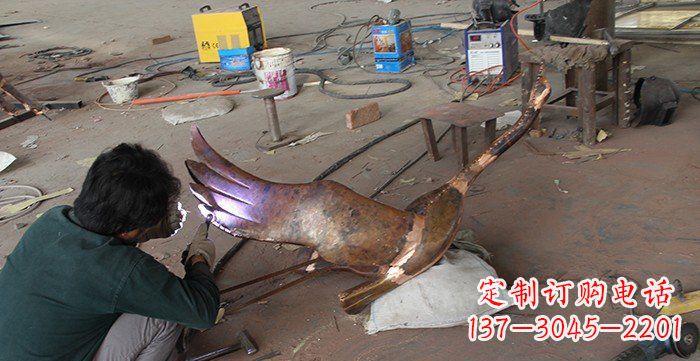 山西大雁公园动物铜雕