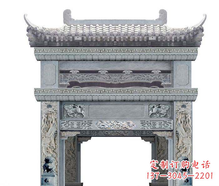 山西精美石雕牌坊雕塑