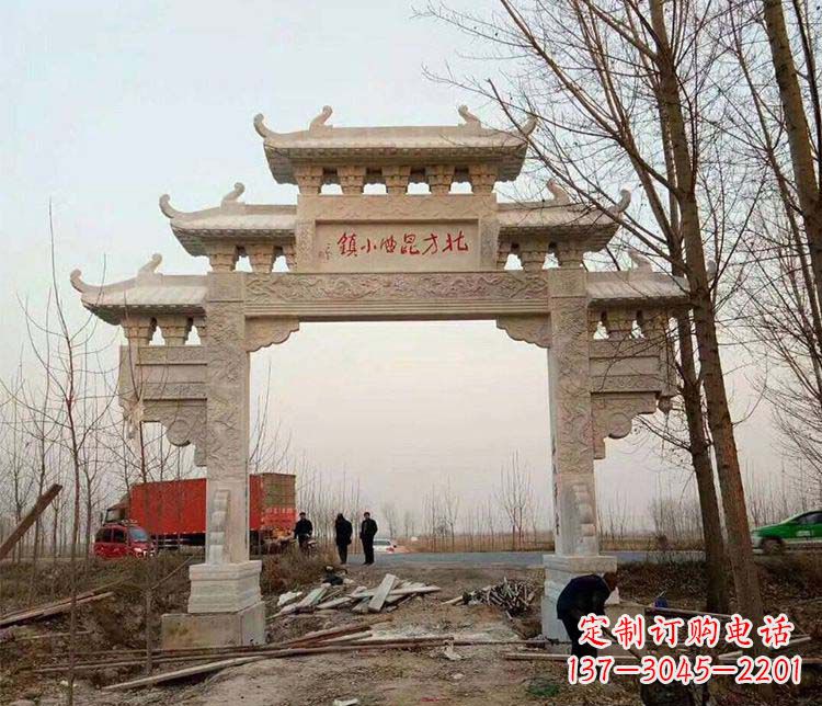 山西大理石牌坊石雕