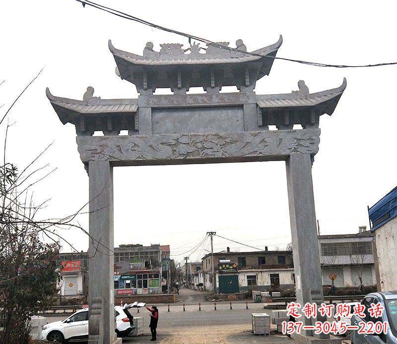 山西精美大理石牌坊石雕