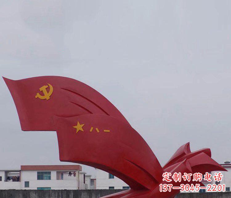 山西精致可靠的不锈钢党旗雕塑