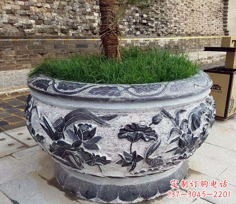 山西精美花盆雕塑,点亮你的道路景观