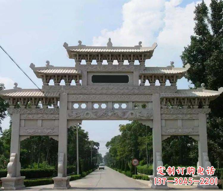 山西定制牌坊雕塑,传承中国传统文化