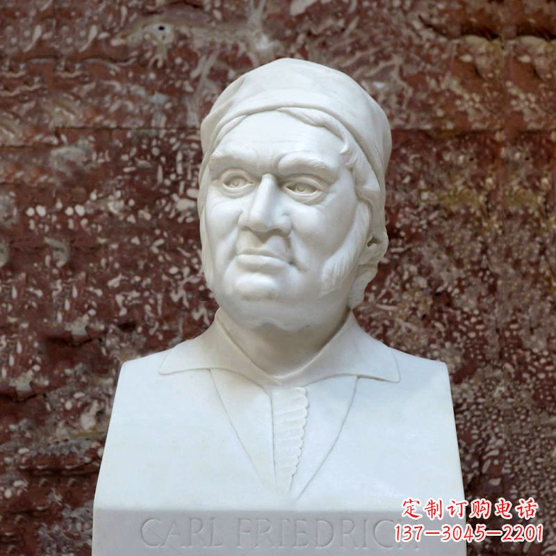 山西德国著名数学家高斯汉白玉石雕胸像
