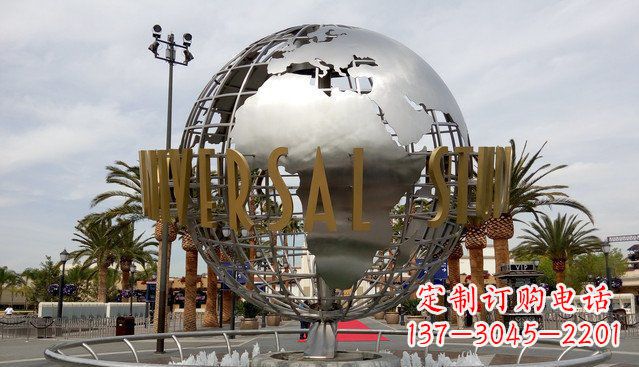 山西中领雕塑——不锈钢地球雕塑