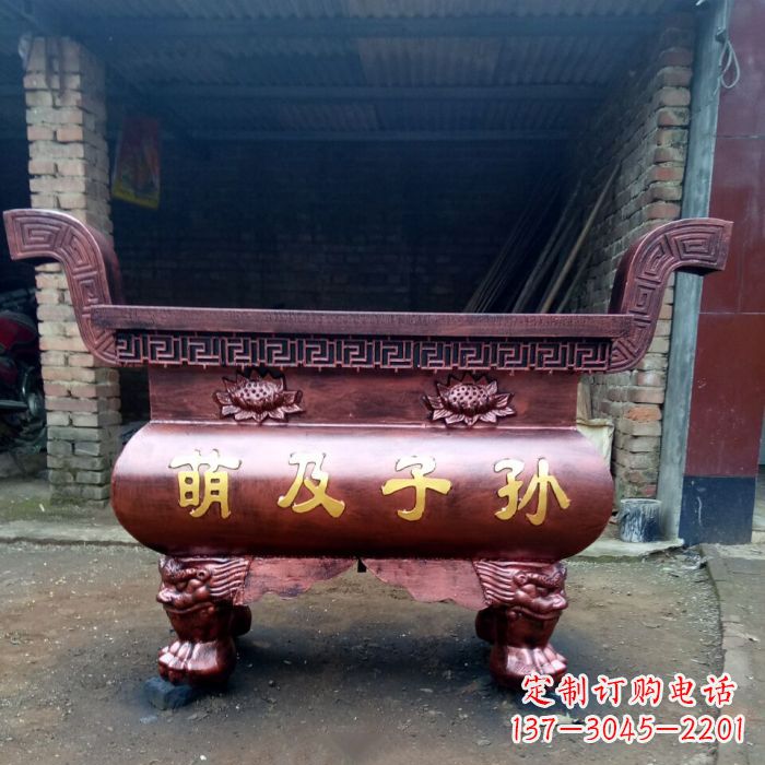 山西雕刻铜香炉