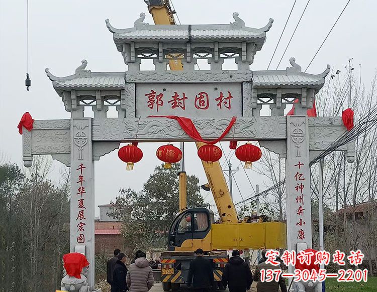 山西雕石牌坊