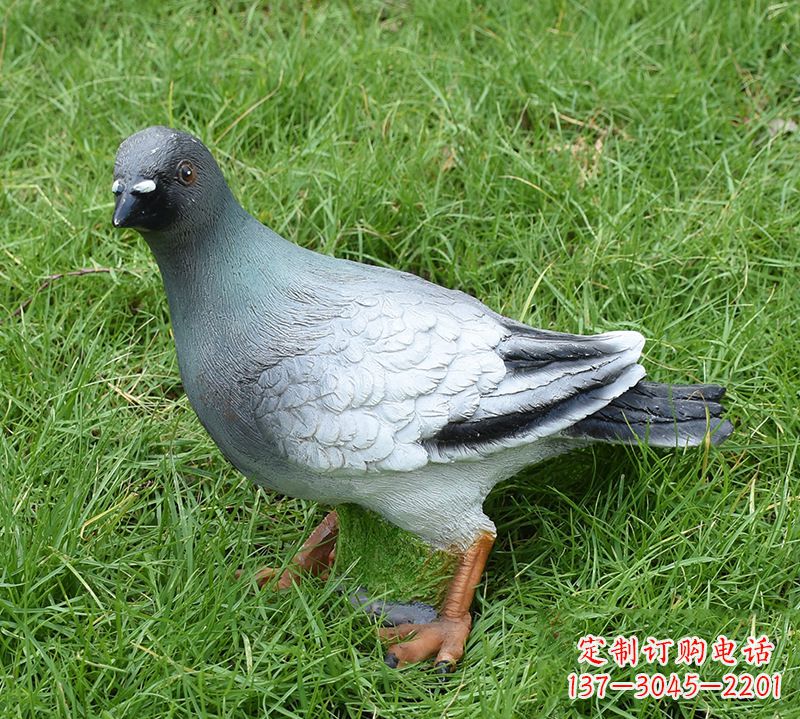 山西雕塑和平鸽少女