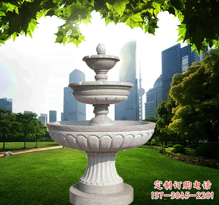 山西跌水盆石喷泉雕塑