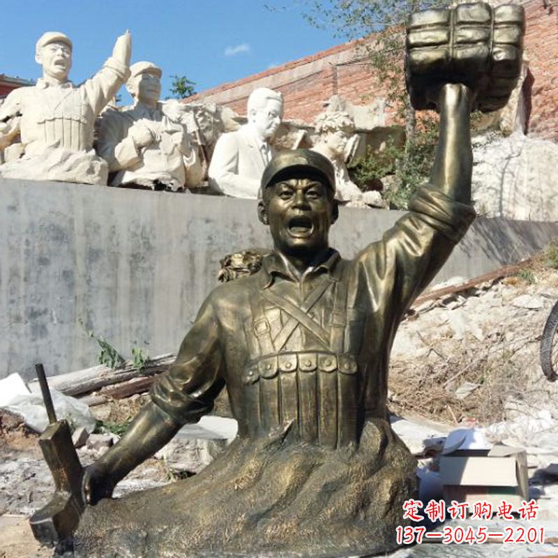 山西董存瑞仿铜头像雕塑
