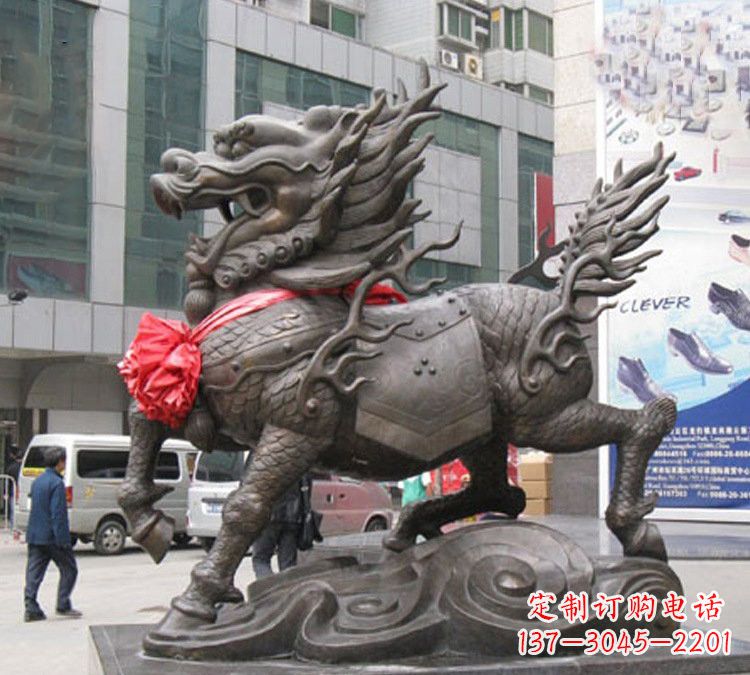 山西动物麒麟铜雕塑222