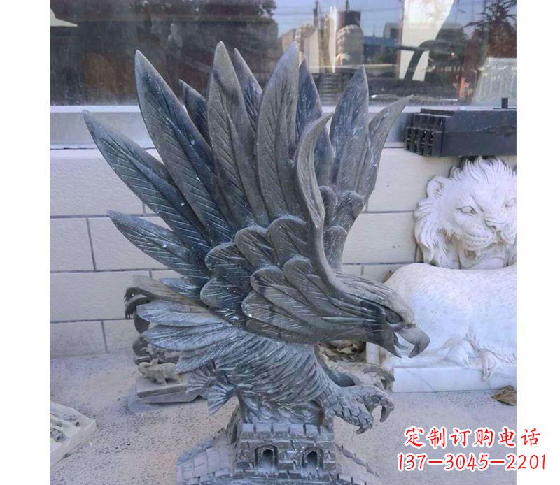 山西精致雄鹰石雕,令您的空间瞩目耀眼