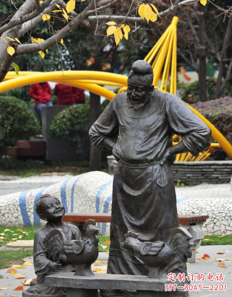 山西古典风鸡雕塑