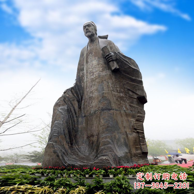 山西中领雕塑-大型景区景点历史名人杜甫雕像