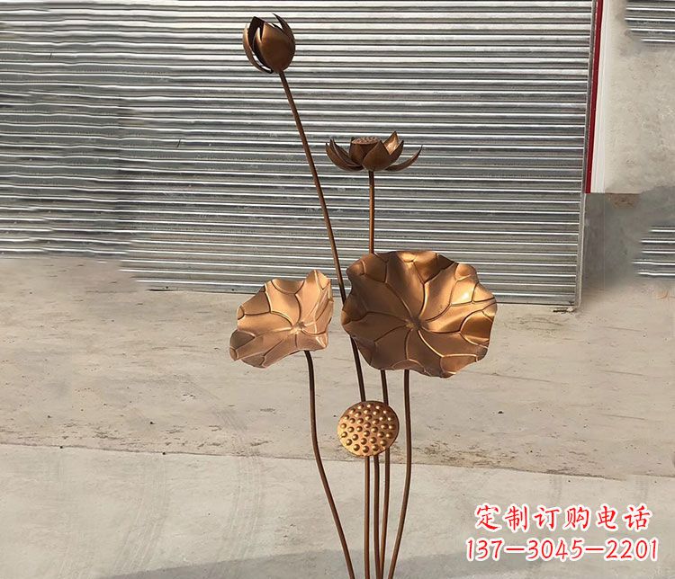 山西锻铜不锈钢荷花雕塑