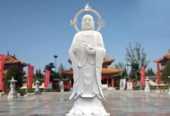 山西大理石地藏菩萨雕塑象征佛法的传承