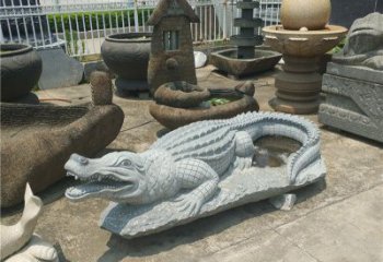 山西动物雕塑大理石鳄鱼