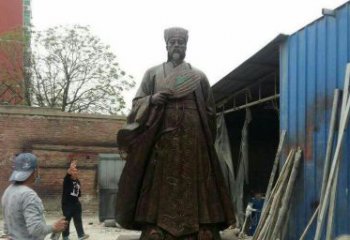 山西典雅大型立式诸葛亮铜雕