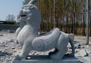 山西独角兽雕塑，神兽石雕带你穿越回古老神话中
