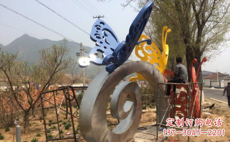 山西优雅无比,不锈钢蝴蝶雕塑