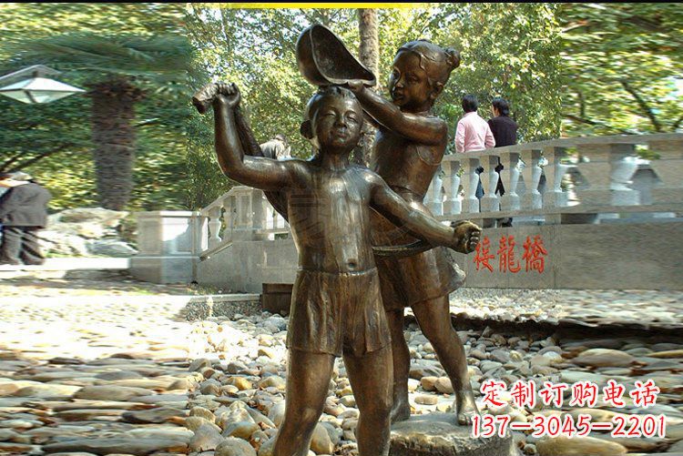 山西优雅可爱的儿童雕塑