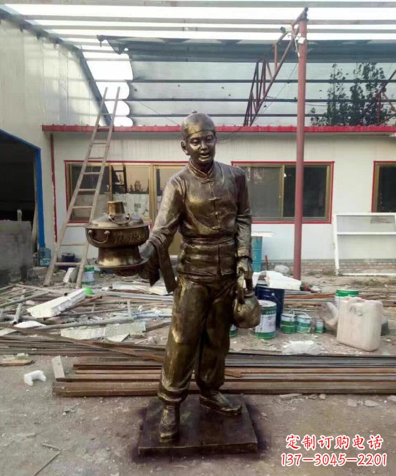 山西产品名称店小二铜雕