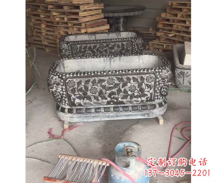 山西仿古石水缸雕塑